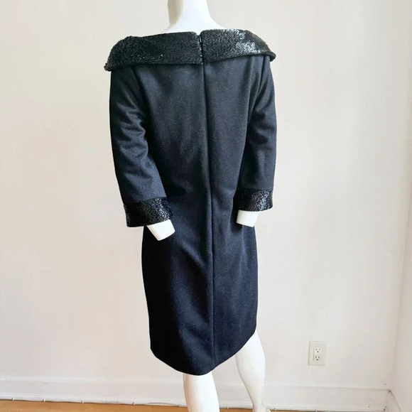 Matis by Lucian Matis Retro Style 50s 60s Beaded Sheath Dress M - Picture 8 of 12